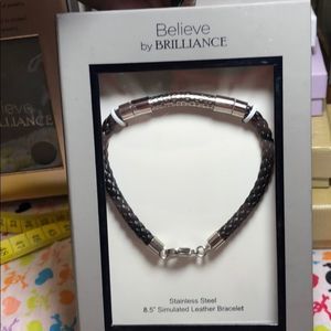 Believe by Brilliance men’s 8 1/2” bracelet